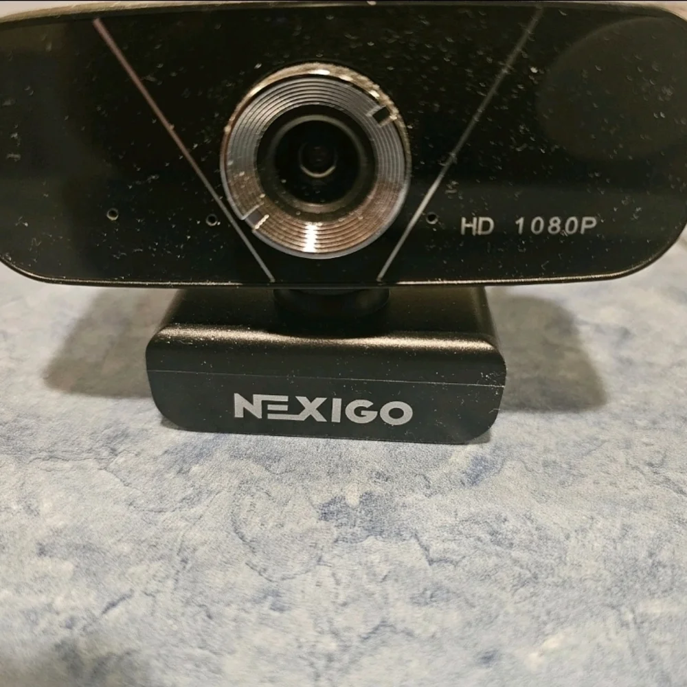 Black Wide-Angle USB Webcam